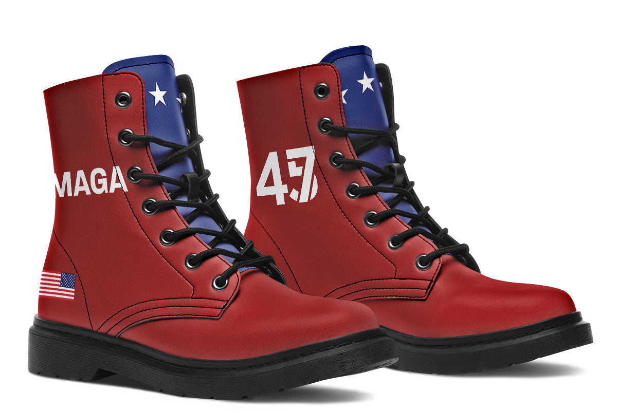 Red White Blue MAGA Boots