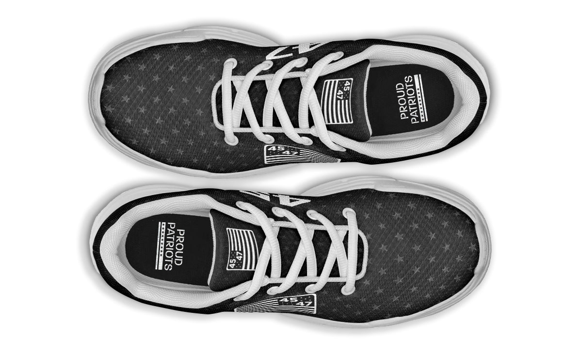 Black 45-47 Flag Chunky Sneakers