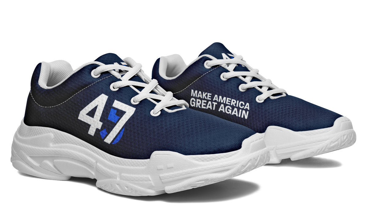Blue 45-47 MAGA Chunky Sneakers