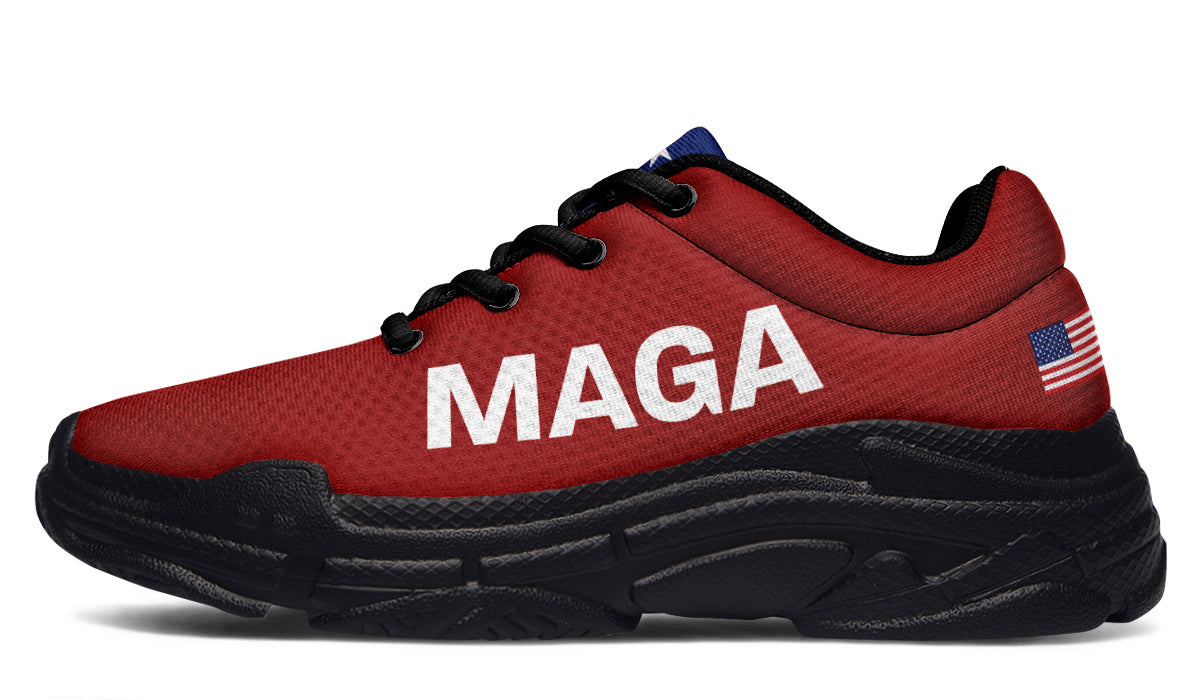 Red White Blue MAGA Chunky Sneakers