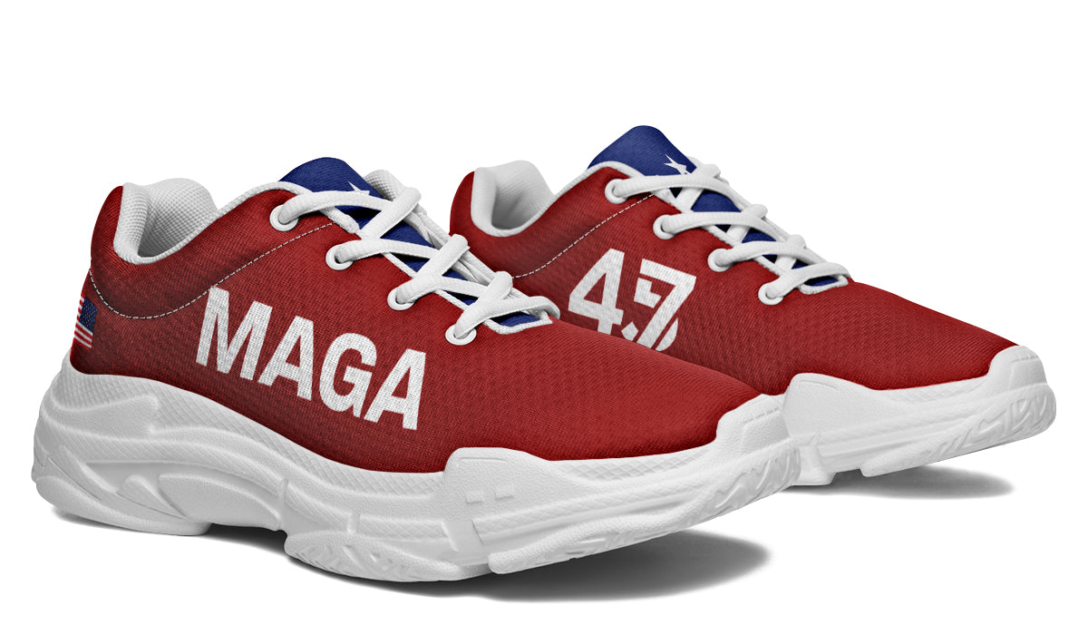 Red White Blue MAGA Chunky Sneakers