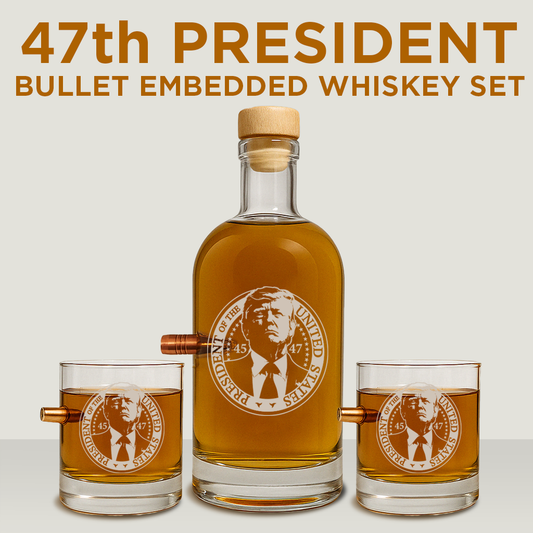 Bulletproof Trump Whiskey Decanter Set