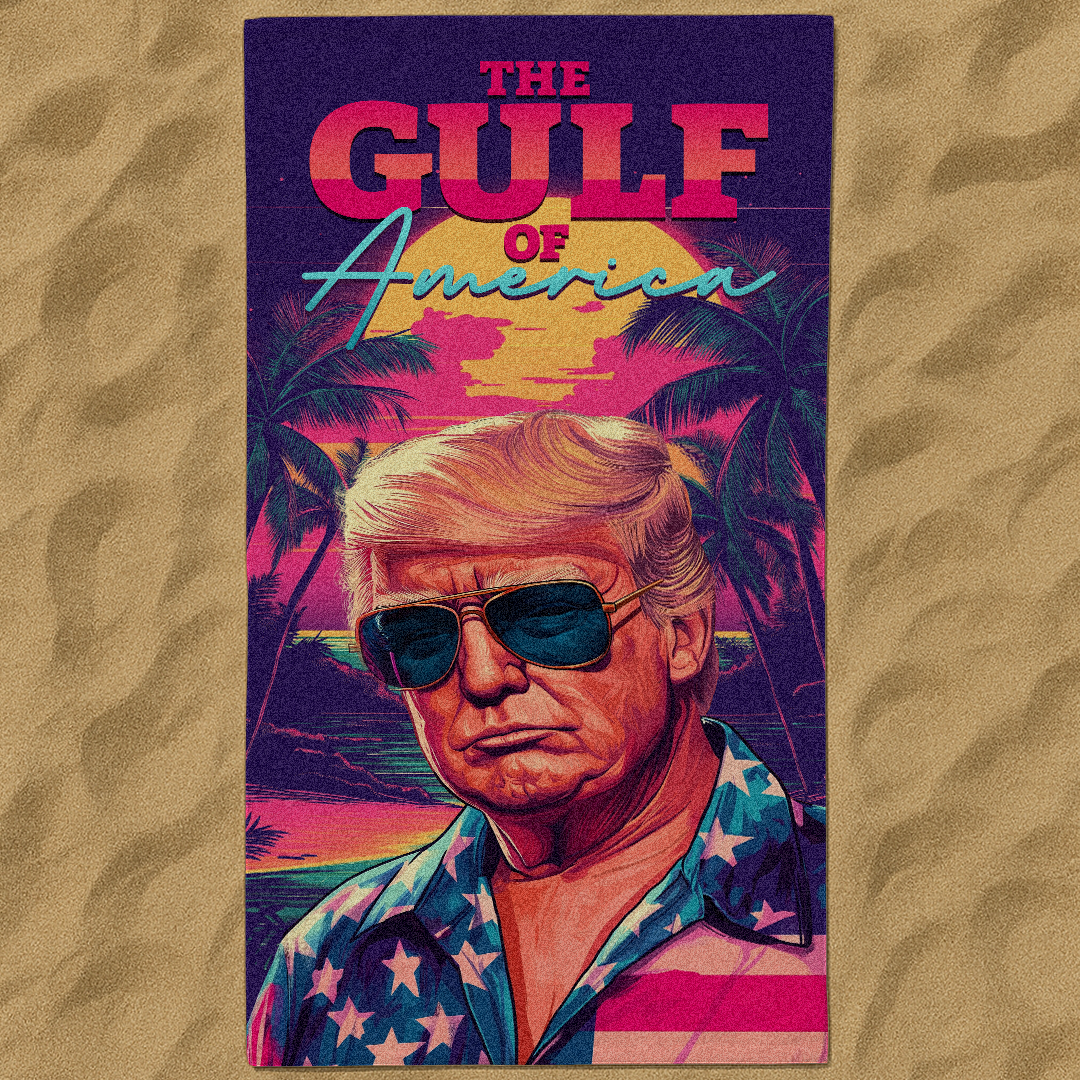 Gulf of America Vintage-Style Beach Towel