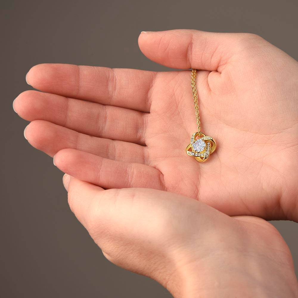 "More Sparkle Than the Economy Under Trump!" - Love Knot Necklace