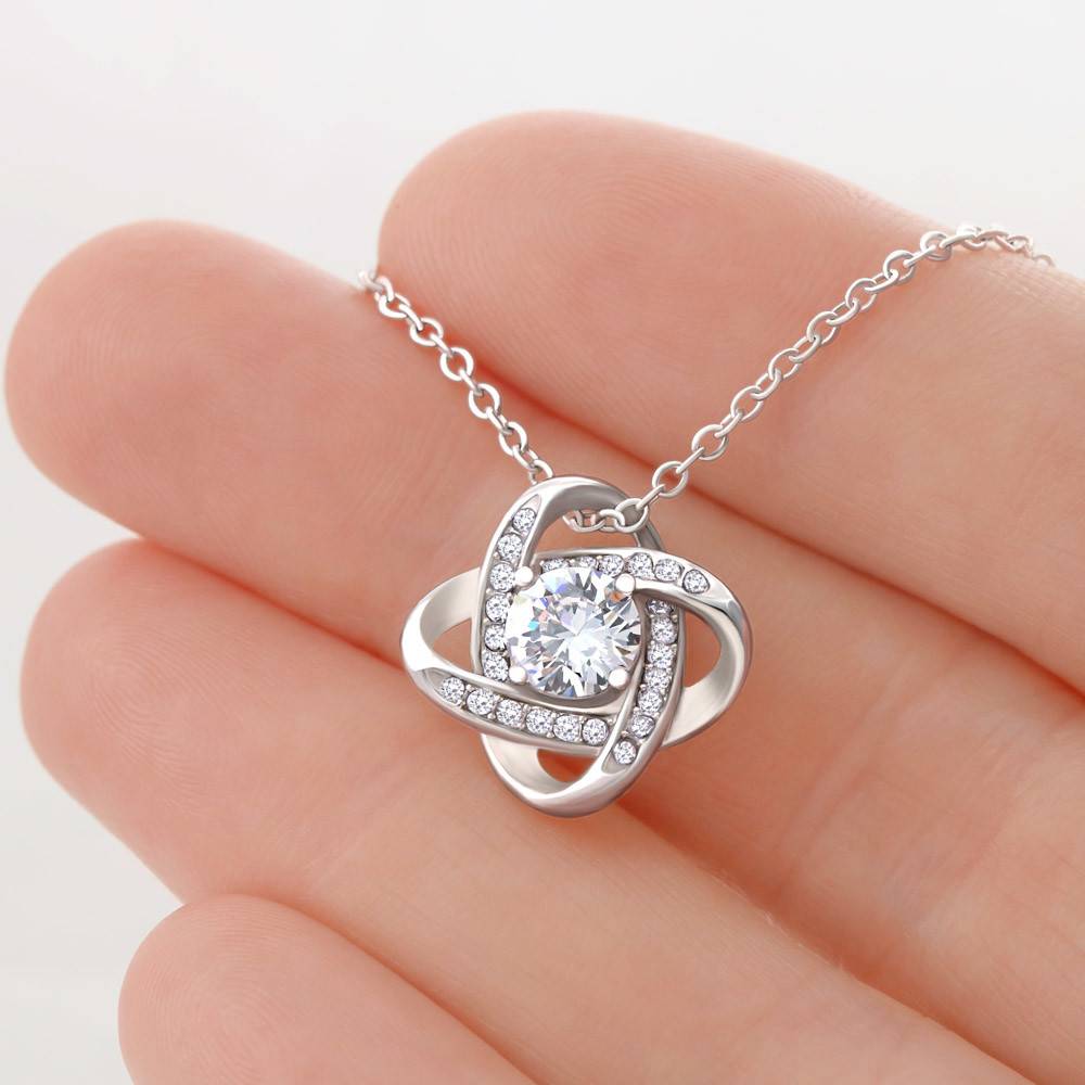 "More Sparkle Than the Economy Under Trump!" - Love Knot Necklace