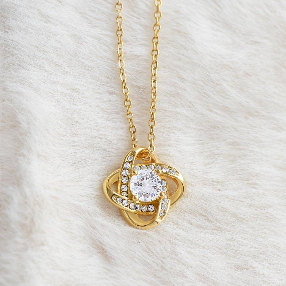 "More Sparkle Than the Economy Under Trump!" - Love Knot Necklace