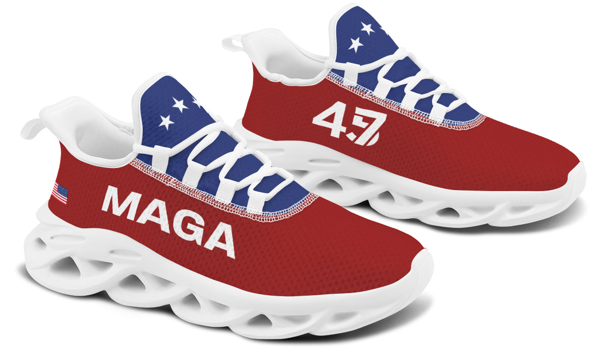 Red White Blue MAGA Trendy Sneakers