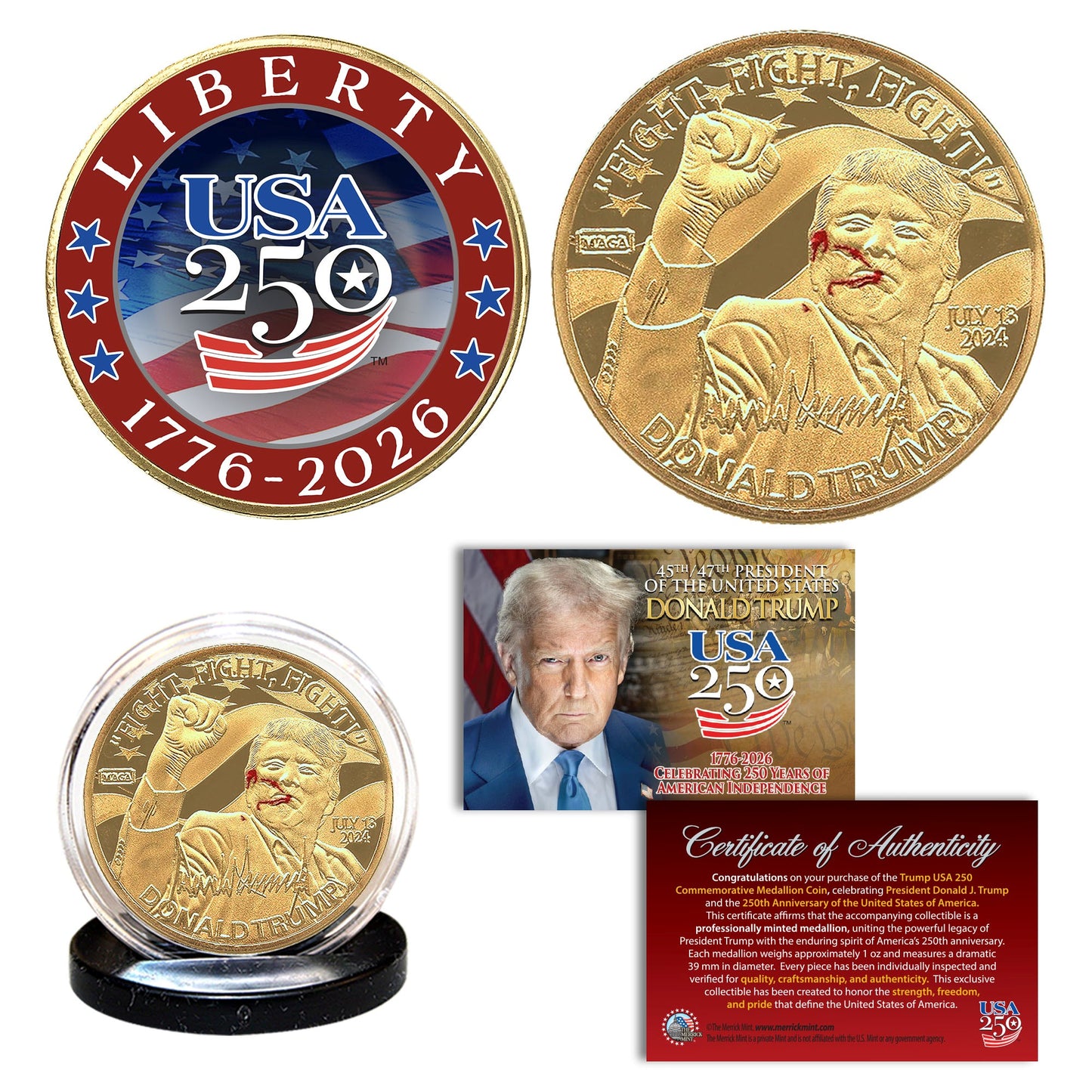 Trump USA 250 FIGHT – GOLDEN PROOF