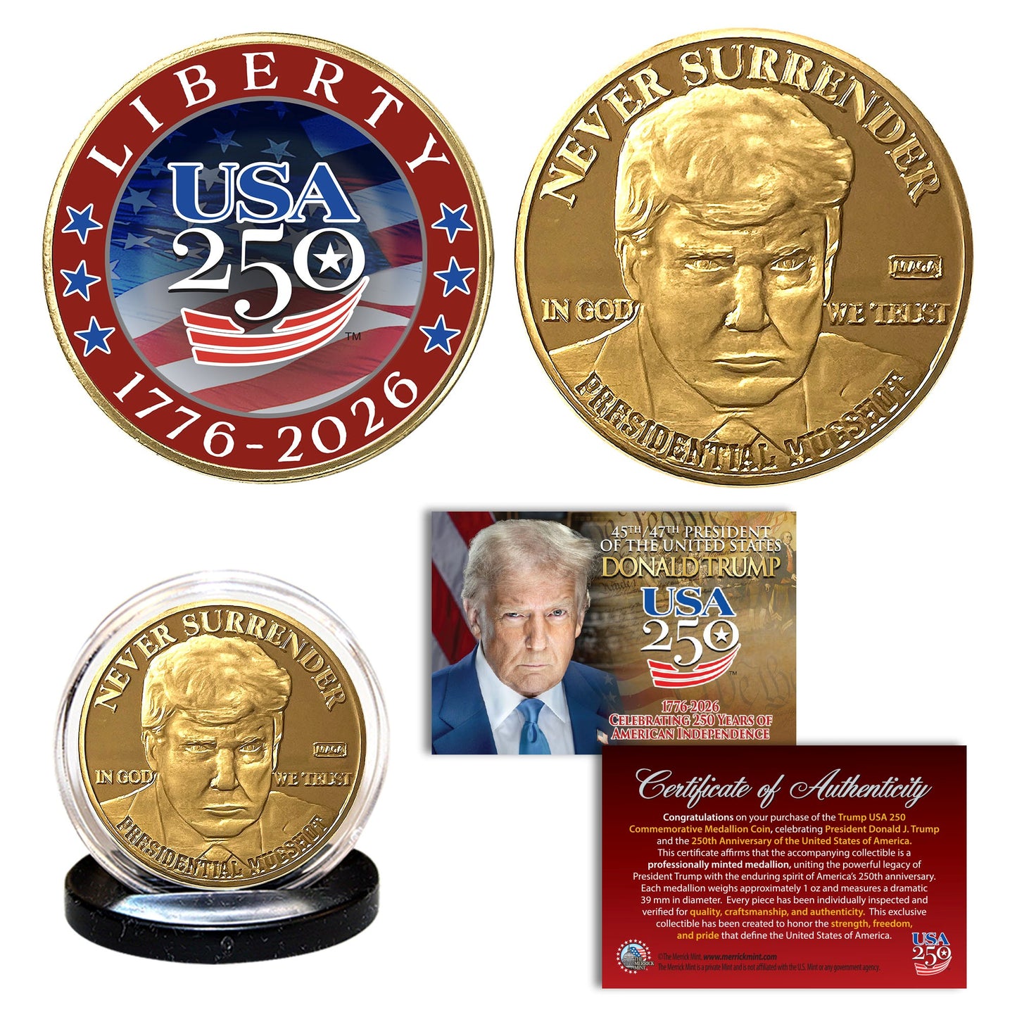 Trump USA 250 MUGSHOT – GOLDEN PROOF