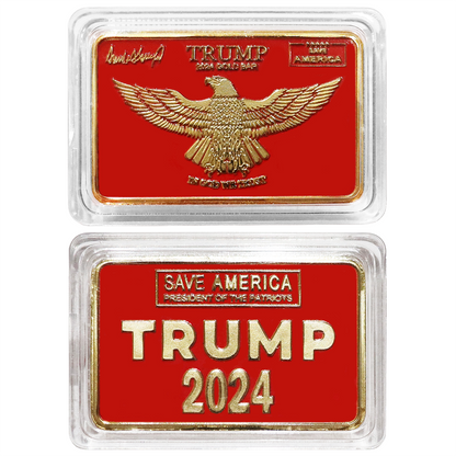 Trump 2024 "Save America" Gold/Red Bar