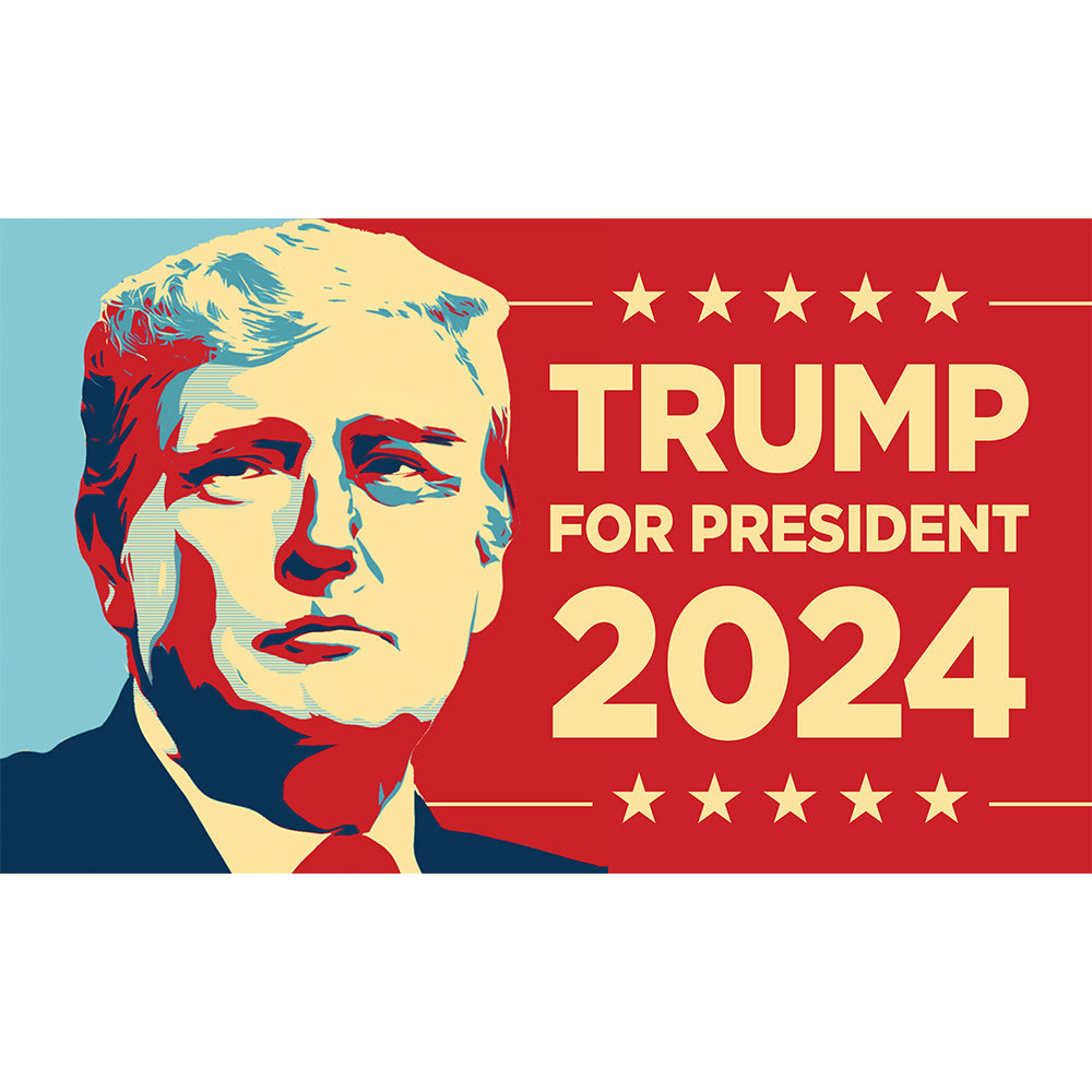 Trump For President 2024 Pop Art Flag