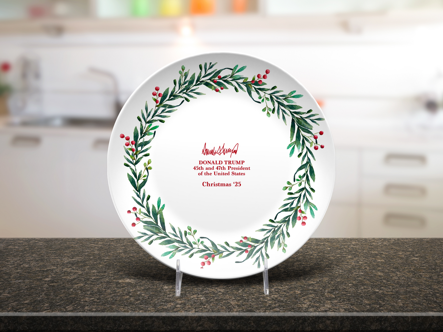 Christmas Wreath Plate