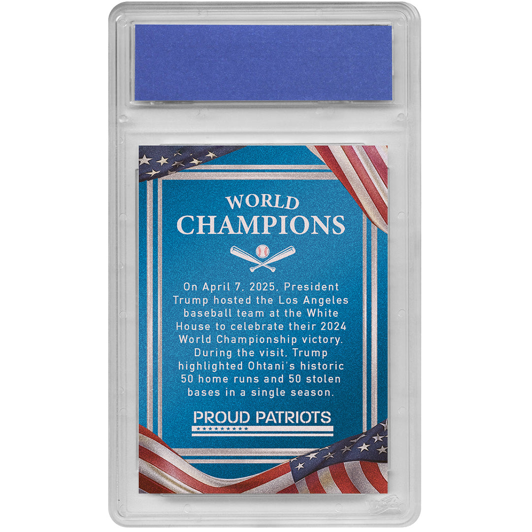Trump 47 Los Angeles Jersey Trading Card | Pearl Champagne | Only 50 Available | Individually Numbered | Graded GEM-MT 10