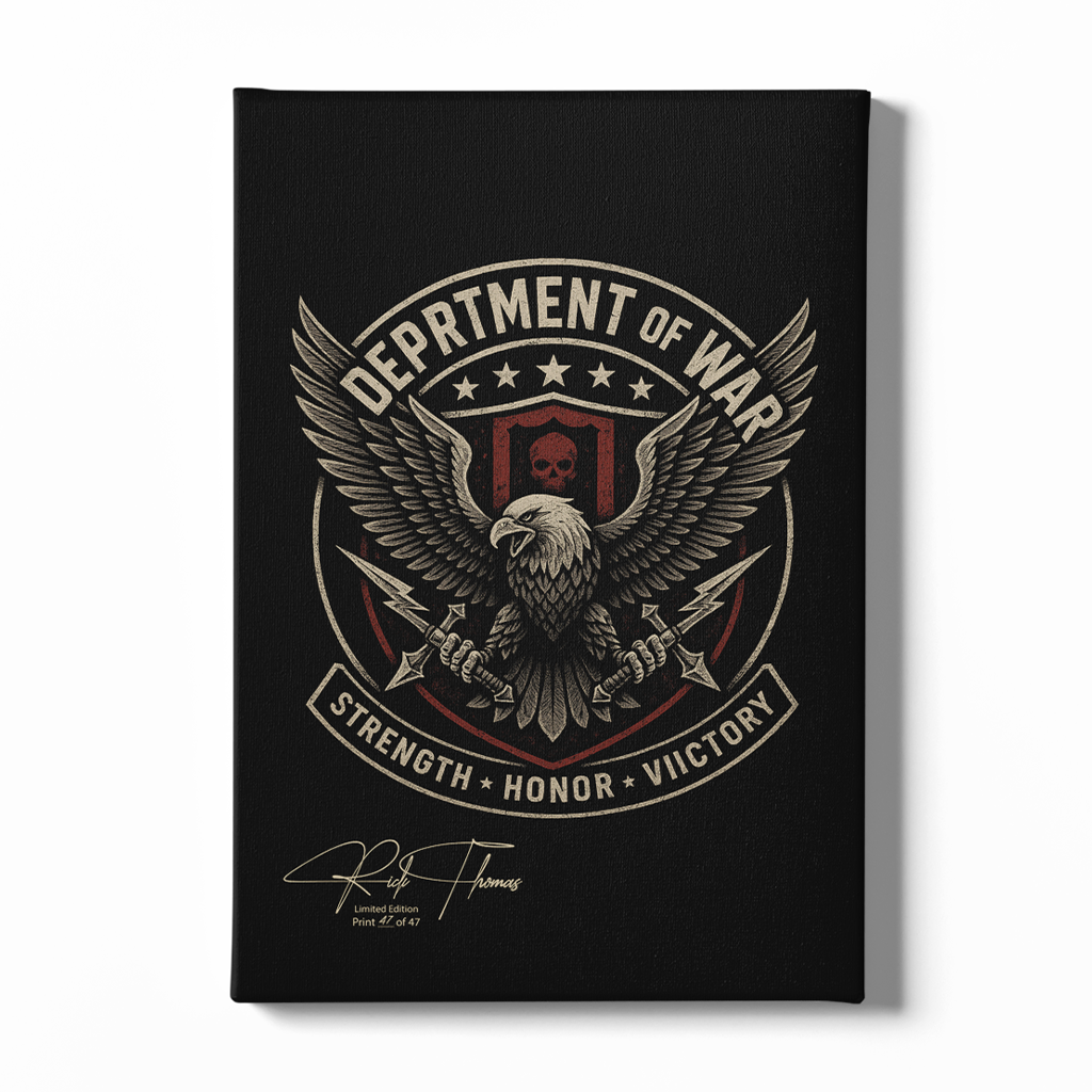 Department Of War Limited Edition Canvas (16"x 24") - Signed & Individually Numbered