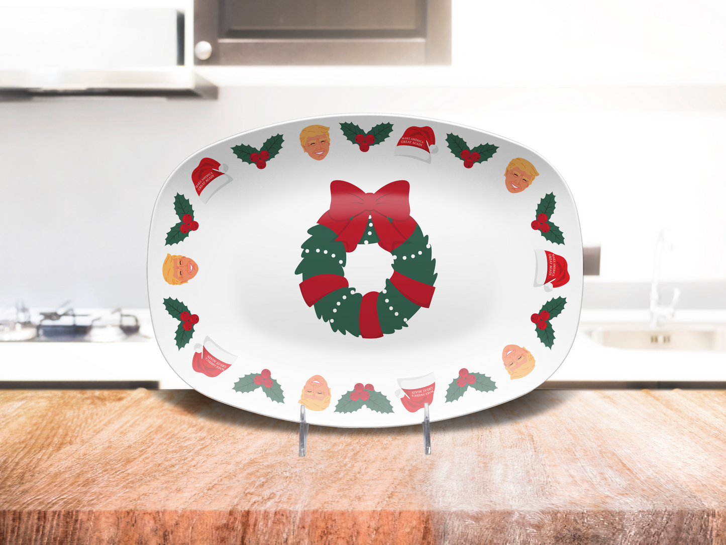 MAGA Christmas Wreath Platter