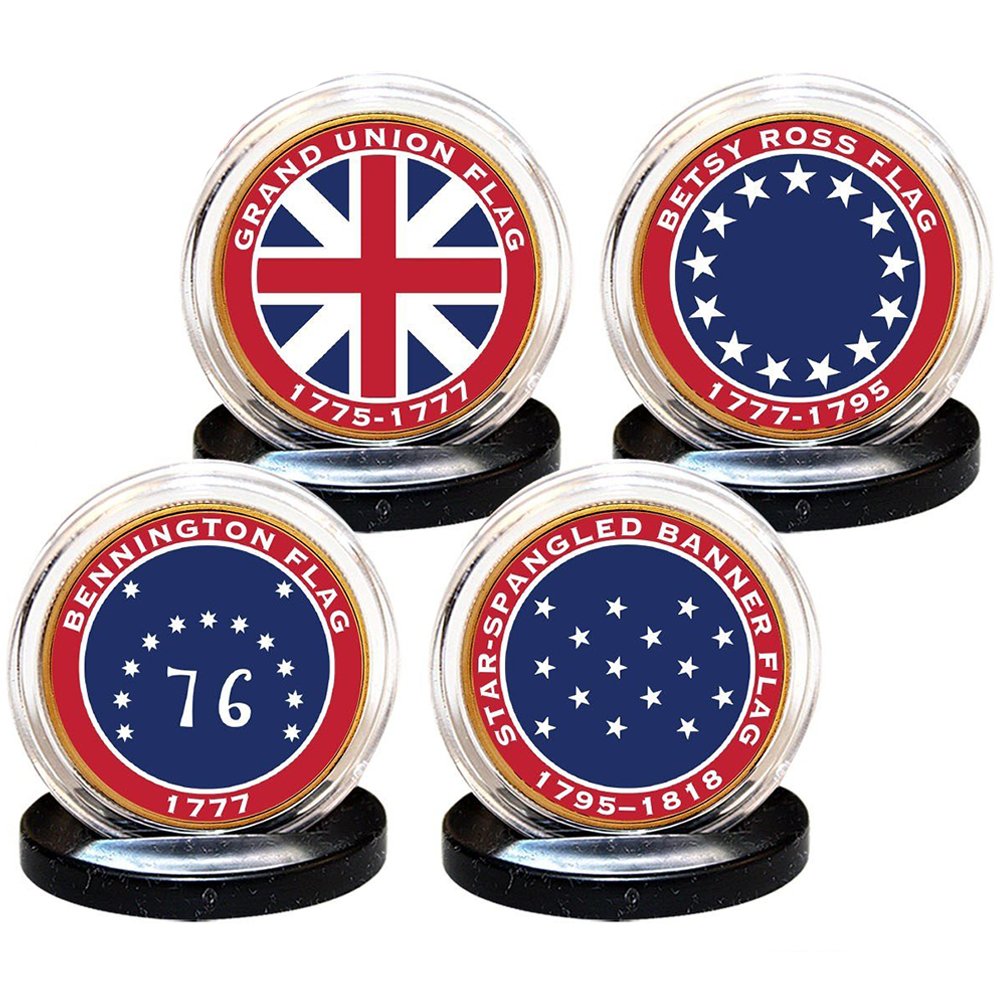 "1776 U.S Flags" - Bicentennial Half Dollar Set - Proud Patriots