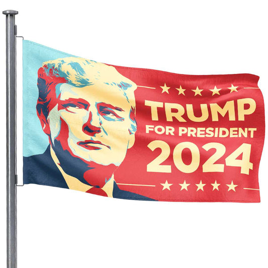 Trump For President 2024 Pop Art Flag