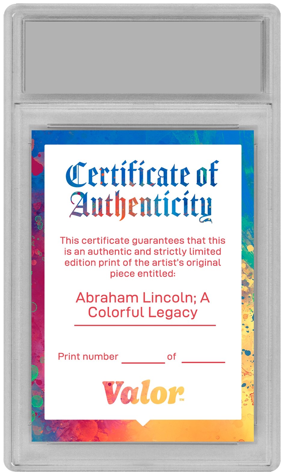 Abraham Lincoln - Collectible Trading Card - Proud Patriots