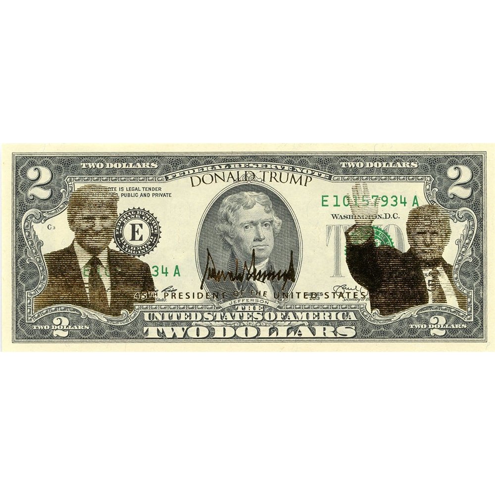 Donald Trump - Gold Foiled - Genuine Legal Tender U.S. $2 Bill - Proud Patriots
