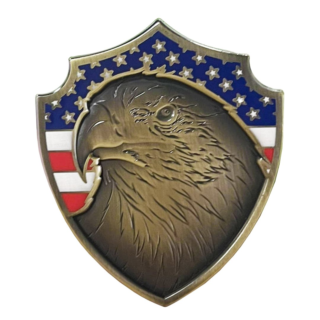 Eagle Shield Enamel Pin - Proud Patriots