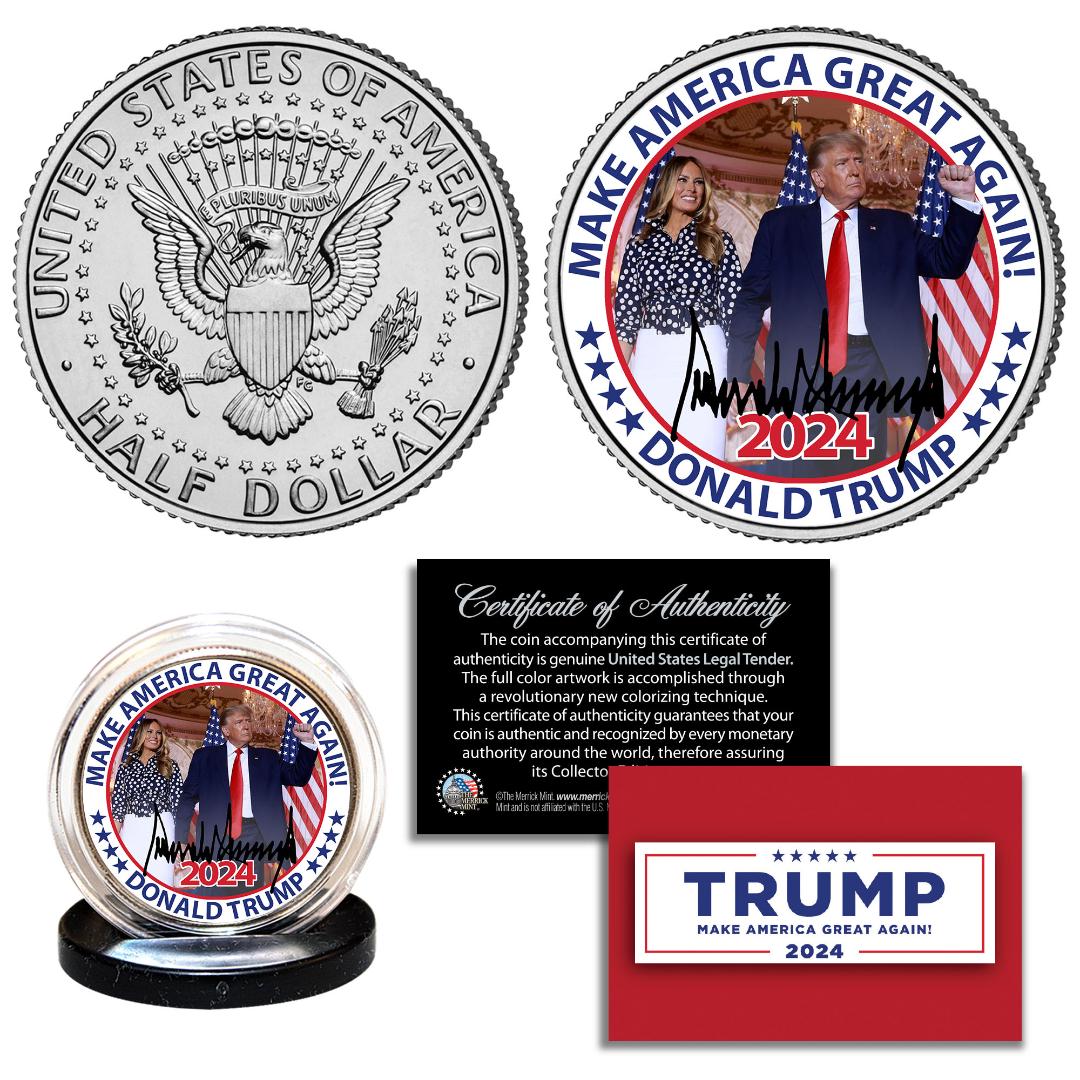 MAGA 2024 - Authentic JFK Half Dollar - Proud Patriots