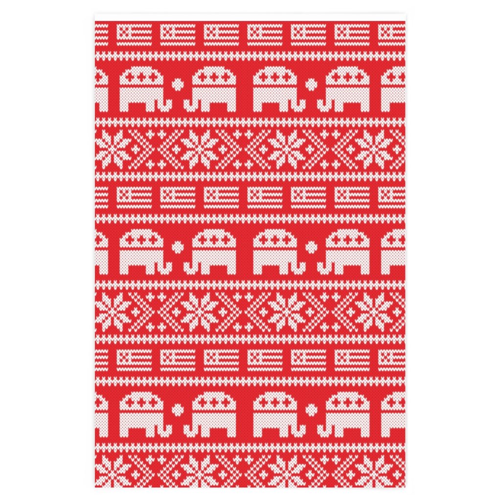 Republican Christmas Sweater Wrapping Paper - Proud Patriots