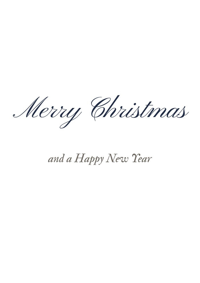 Inside: Merry Christmas and a Happy New Year