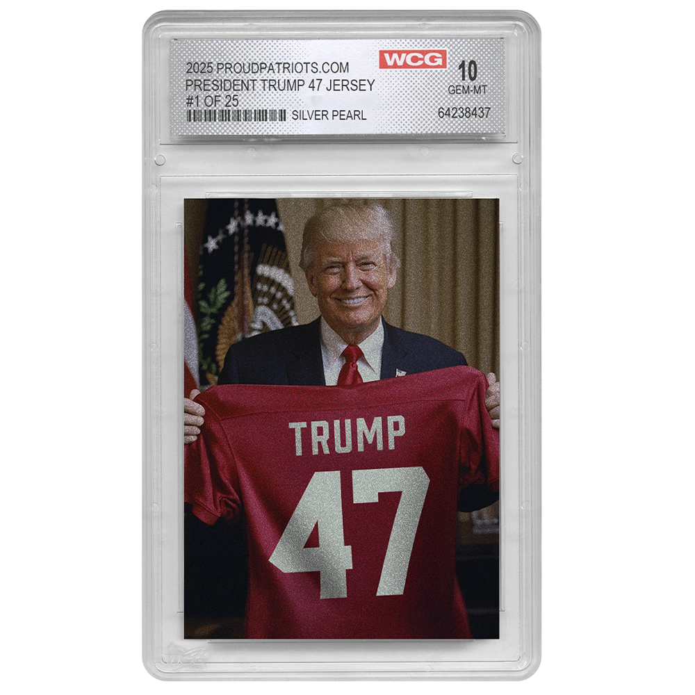 President Trump Championship Game 59 Trading Card | Silver | Only 25 Available | Individually Numbered | Graded GEM-MT 10