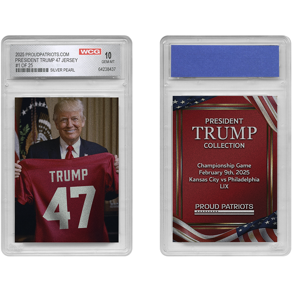 President Trump Championship Game 59 Trading Card | Silver | Only 25 Available | Individually Numbered | Graded GEM-MT 10