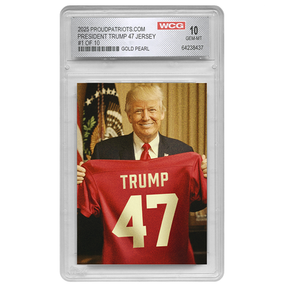 President Trump Championship Game 59 Trading Card | Gold | Only 10 Available | Individually Numbered | Graded GEM-MT 10