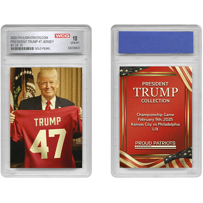 President Trump Championship Game 59 Trading Card | Gold | Only 10 Available | Individually Numbered | Graded GEM-MT 10