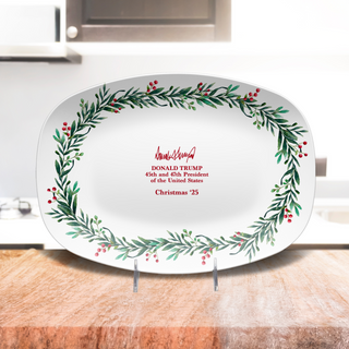 Christmas Wreath Decorative Platter