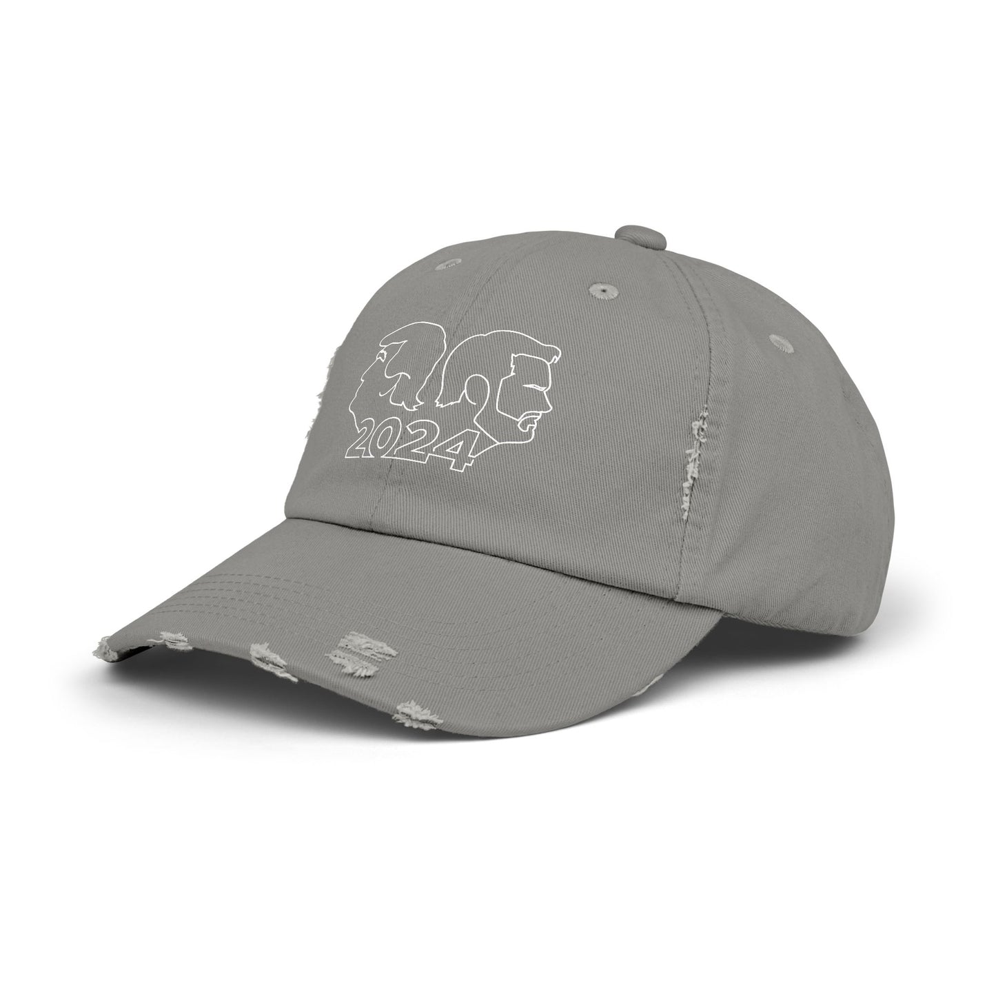 Trump Vance Line Art Distressed Cap