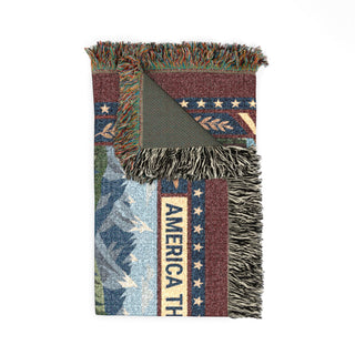 America The Beautiful Woven Blanket