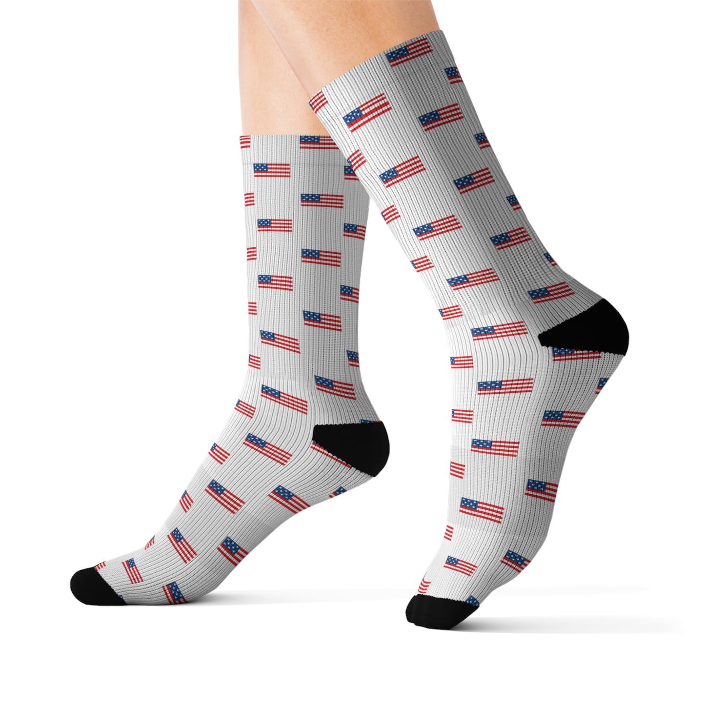 White American Flag Sock