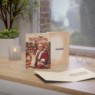 Trump Santa Nice List Christmas Cards (1, 10, 30, and 50pcs)