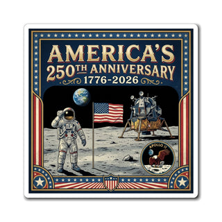 Moon Landing - America's 250th 1776-2026 Refrigerator Magnet