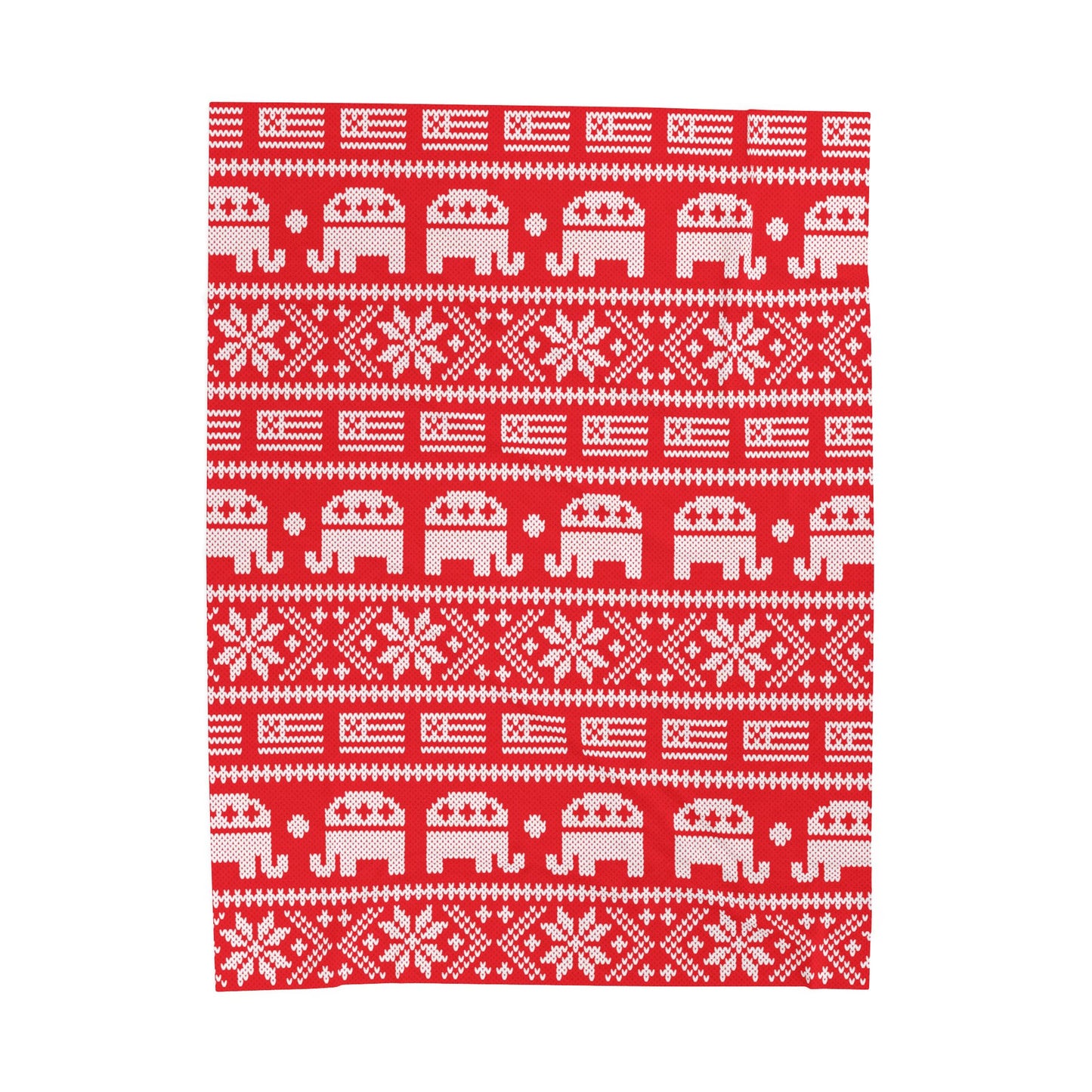 Republican Christmas Pattern Plush Blanket
