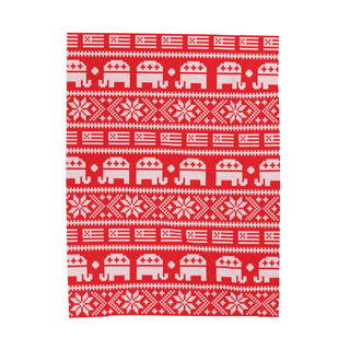 Republican Christmas Pattern Plush Blanket