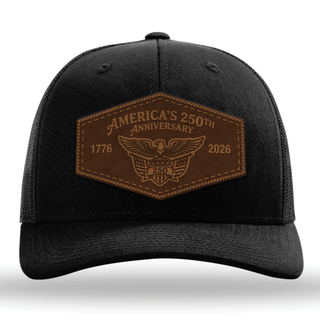 America 250th Leather Stamp Hat