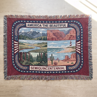 America The Beautiful Woven Blanket