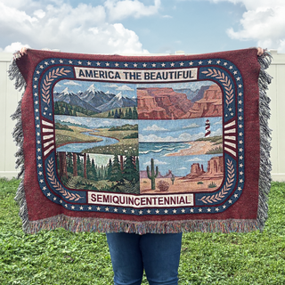 America The Beautiful Woven Blanket