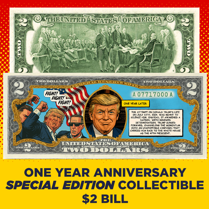 Fight Fight Fight $2 Bill - One Year Anniversary Special Edition