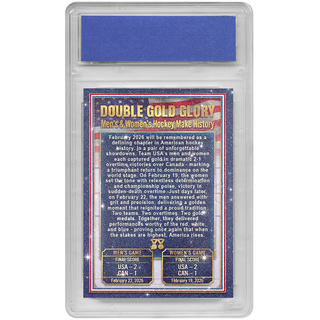 [Diamond Variant] USA Hockey Double Gold Glory - Hybrid Men's & Women's Hockey - Professionally Graded Card (Only 250 Available)
