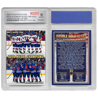 USA Hockey Double Gold Glory - Hybrid Men's & Women's Hockey - Professionally Graded Card (Only 2,026 Available)