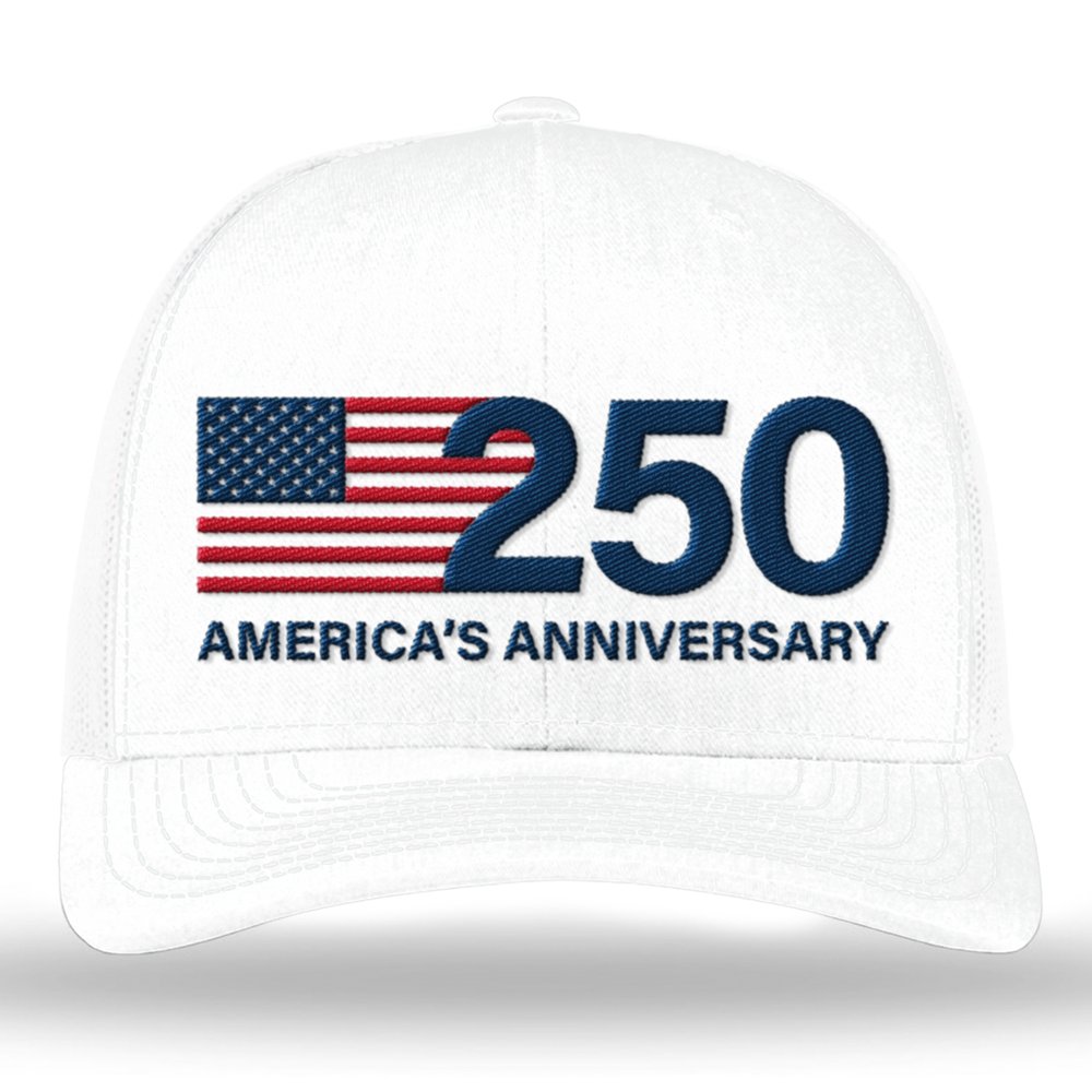 America 250th Anniversary Hat - Made in USA - Embroidered