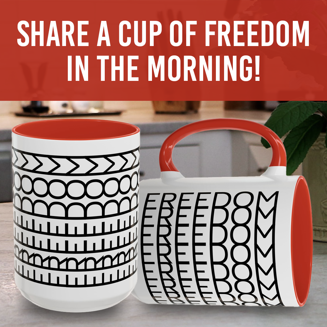 HiddenMessage"FREEDOM"CoffeeMug(15oz)