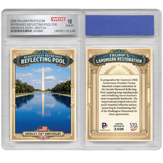 Reflecting Pool America's 250th Anniversary Collectible Card - Limited Edition of 2,026