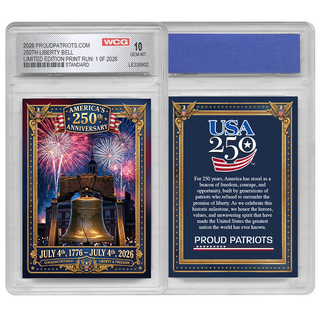 America's 250th Anniversary Liberty Bell Trading Card GEM-MINT 10 - Limited Edition 1 of 2026