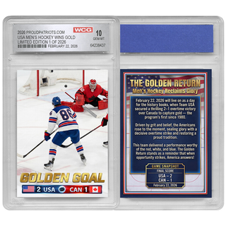 USA Men’s Hockey Wins Gold - Professionally Graded Card (Only 2,026 Available)